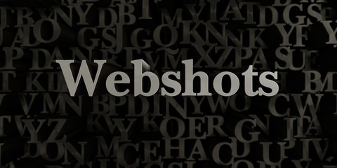 Webshots - Stock image of 3D rendered metallic typeset headline illustration.  Can be used for an online banner ad or a print postcard.