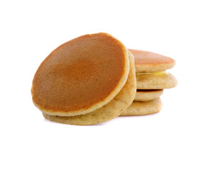 pancakes isolated on white background