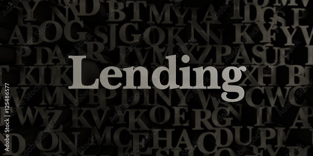 Fototapete lending - stock image of 3d rendered metallic typeset headline illustration. can be used for an onli