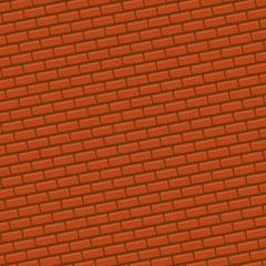 red brick wall vector background.