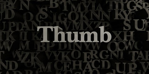 Thumb - Stock image of 3D rendered metallic typeset headline illustration.  Can be used for an online banner ad or a print postcard.