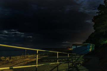 Beach Cloudy Night