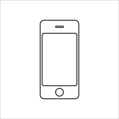 Phone Smartphone symbol line icon on background