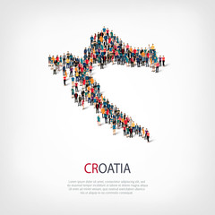 people map country Croatia vector