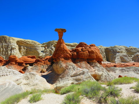 toadstool rock formation,  Grand Staircase Escalante National Monument
