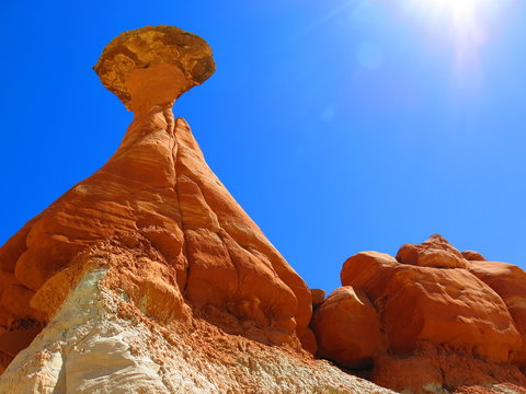 toadstool rock formation,  Grand Staircase Escalante National Monument
