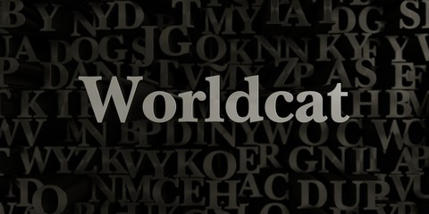 Worldcat - Stock image of 3D rendered metallic typeset headline illustration.  Can be used for an online banner ad or a print postcard.