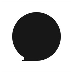 Fototapeta na wymiar Message chat bubble symbol silhouette icon on background
