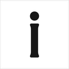 i Information symbol silhouette icon on background