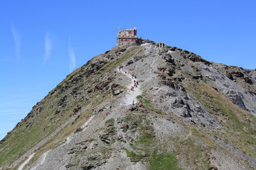 View of a retreat in the Stelvio National Park (Nationalpark Stilfser Joch, Trentino Alto Adige, Lombardy, Italy )