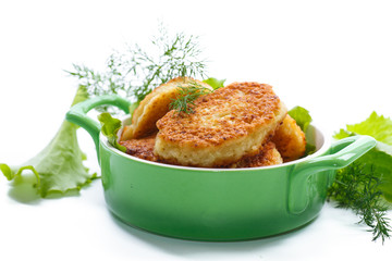 vegetable cutlets with cabbage