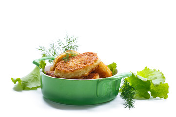 vegetable cutlets with cabbage