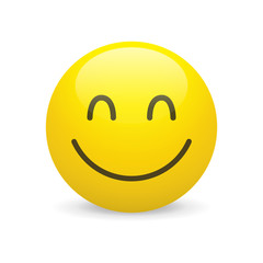 Happy smiley emoticon vector isolated