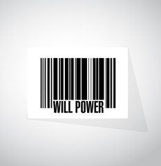 will power banner sign concept