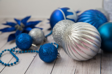 blue Christmas toys