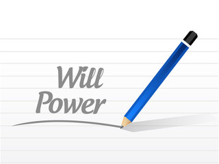 will power message sign concept