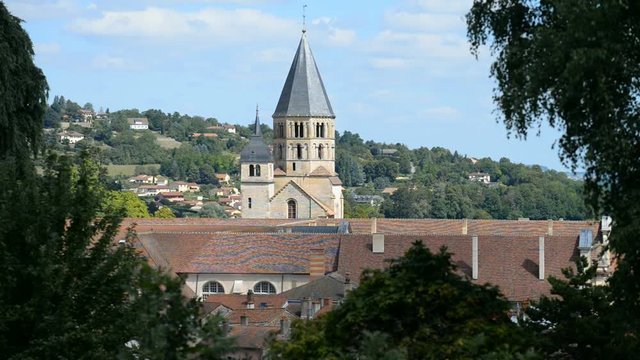 romanesque Cluny church in Burgundy, France , EU, Europe