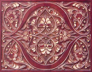 carvings on exterior doors of the embassy of Azerbaijan