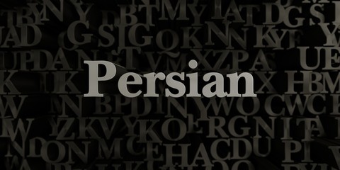 Persian - Stock image of 3D rendered metallic typeset headline illustration.  Can be used for an online banner ad or a print postcard.