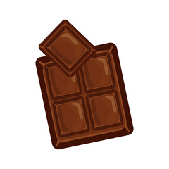 Chocolate bars and pieces vector set