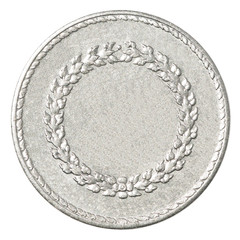 Blank silver coin