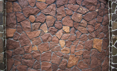 Traditional Stone Brick Wall made of fragment stones