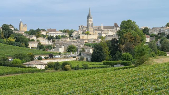 Beautiful town of Saint-Emilion, Gironde, Aquitaine, France (A UNESCO World Heritage Site) 