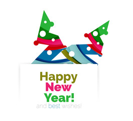 Christmas geometric abstract sale promo banner