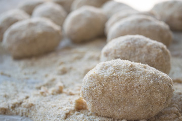 step of preparation of sicilian rice balls