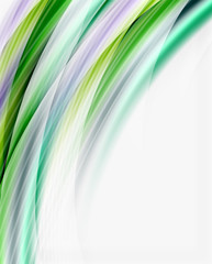 Obraz premium Smooth colorful line on white. Wave abstract background