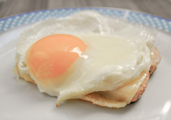 Fried egg on toast