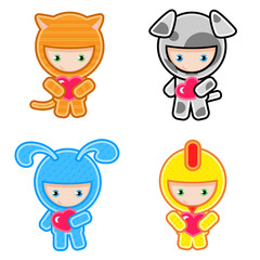 kids wearing masquerade