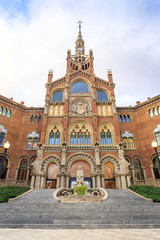 Fototapeta na wymiar Hospital of the Holy Cross and Saint Paul by A. Gaudi, Barcelona