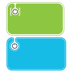 Colored business cards and power button