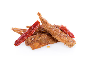 fish fry on white background