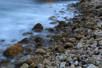Seashore  in a long exposure shot