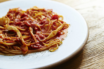 Tomato sauce spaghetti 