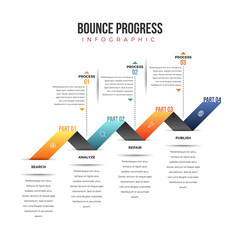 Fototapeta premium Bounce Progress Infographic