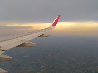 Fototapeta premium View from window airplane
