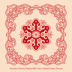 Ancient Chinese Pattern_062 Curve Spiral Frame Flower