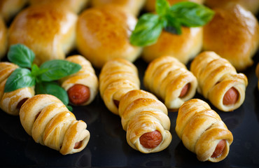 sausage baked in dough