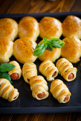 sausage baked in dough