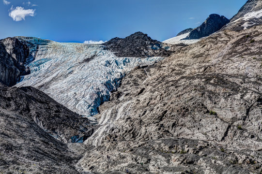 Worthington Glacier area-  Richardson Highway-  Alaska   A hike in this spectacular and rugged area is well worth it.