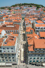 Fototapeta na wymiar Panoramic view from Elevador de Santa Justa, Lisbon, Portugal