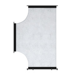 Tee rectangular tube isolated on white background. 3d rendering