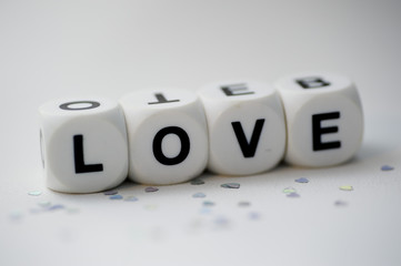 love, dice letters