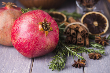 fresh juicy pomegranate