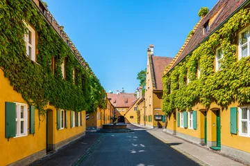 Poster Fuggerei - the world oldest social housing, Augsburg, Germany © XtravaganT