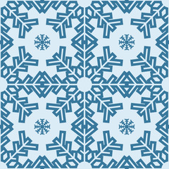 Christmas snowflakes seamless background. 