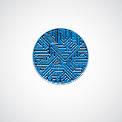 Futuristic cybernetic scheme, vector motherboard blue illustrati
